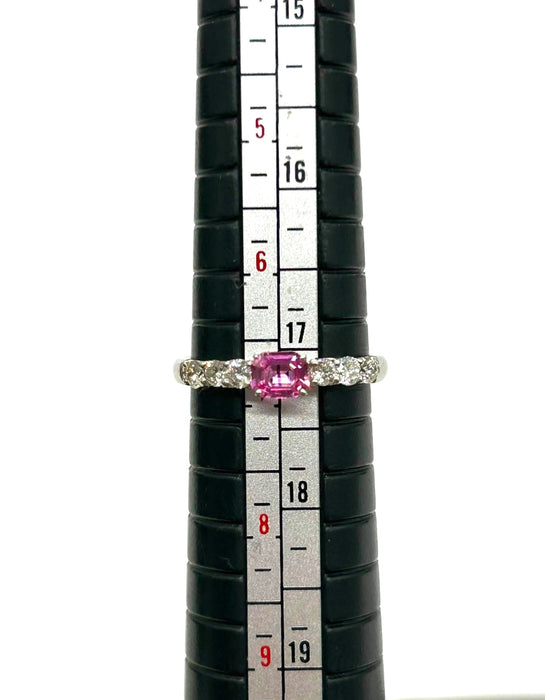 NO BRAND Pink Sapphire Diamond Ring