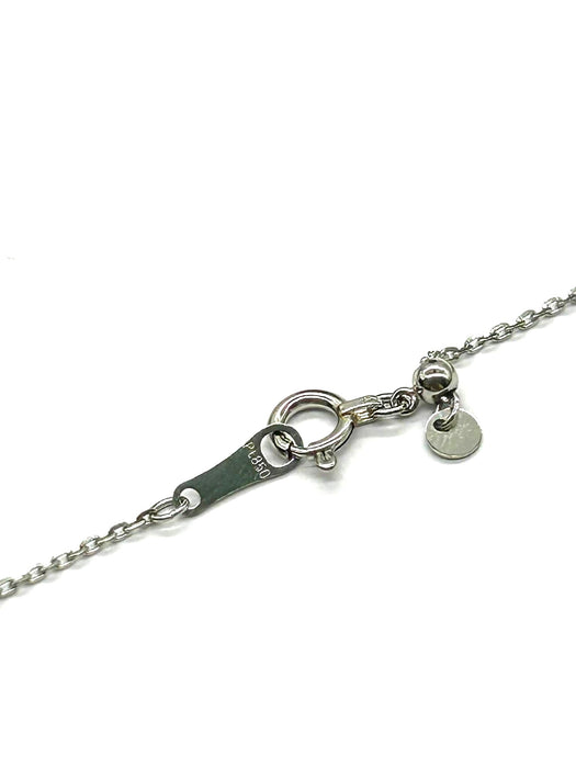 NO BRAND Heart Sapphire Diamond Necklace