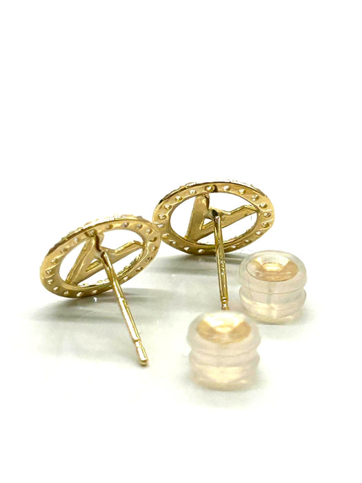 NO BRAND A Initial Diamond Earrings