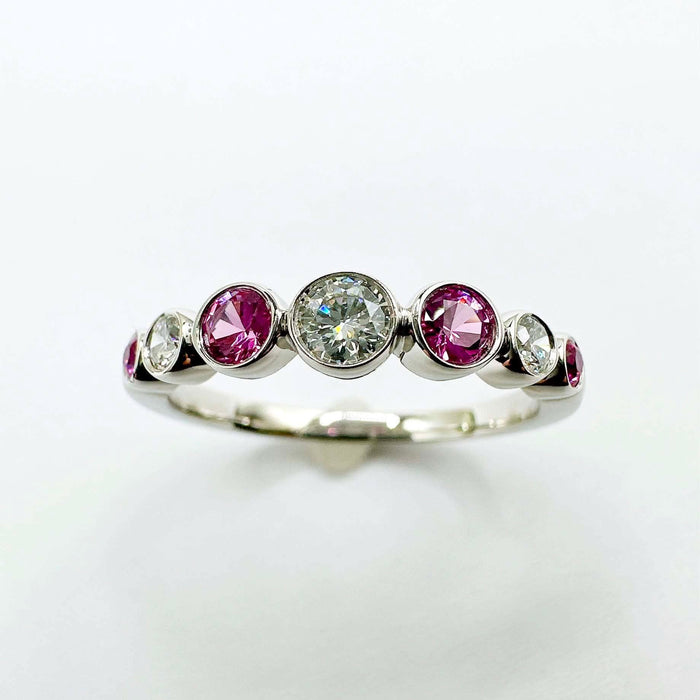 TIFFANY & CO. Pink Sapphire Diamond Ring