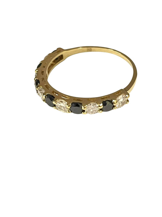 NO BRAND Black & White Diamond Ring