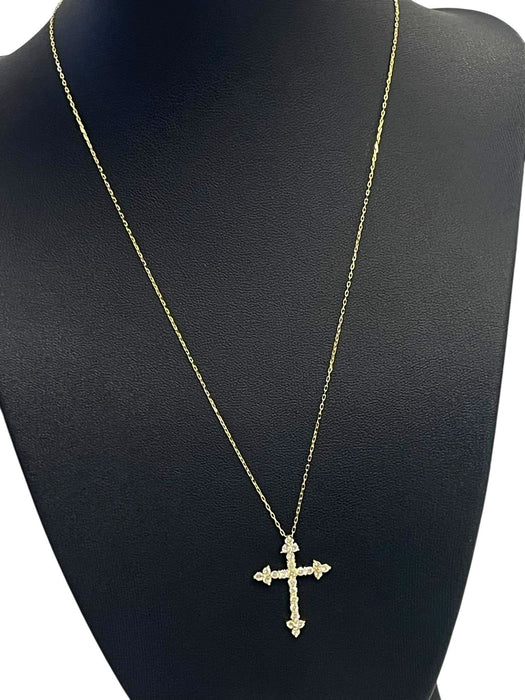 NO BRAND Cross Diamond Necklace