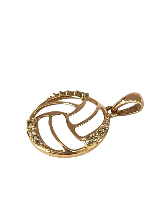 NO BRAND Volleyball Diamond Top Pendant