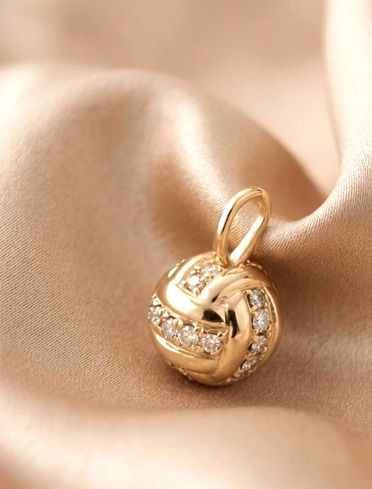 NO BRAND Volleyball Diamond Top Pendant