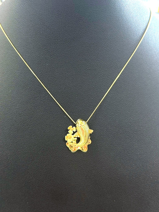 NO BRAND Koi Fish Diamond Necklace