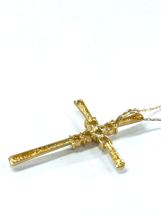 NO BRAND Cross Diamond Necklace