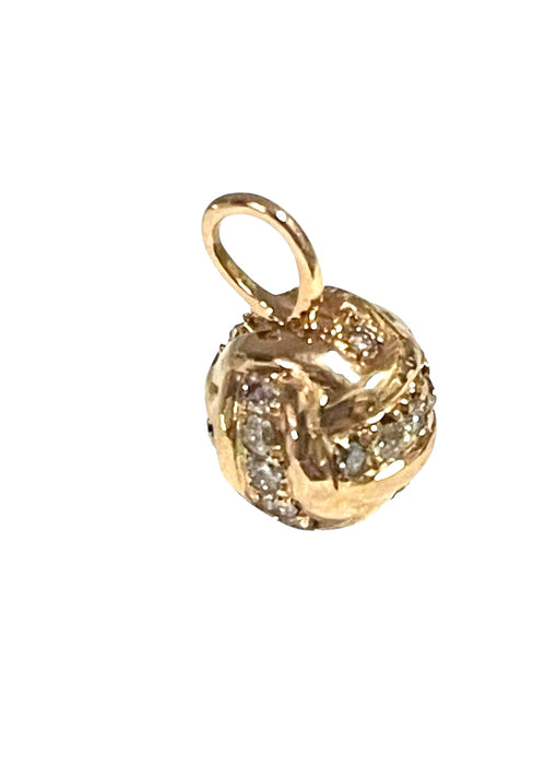 NO BRAND Volleyball Diamond Top Pendant