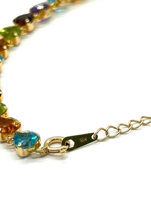 NO BRAND Heart Multicolor Stone Bracelet