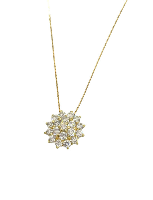 NO BRAND Rositas Cluster Diamond Necklace