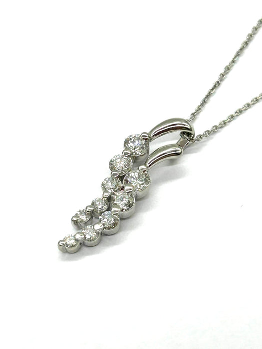 NO BRAND 10P Cluster Diamond Necklace