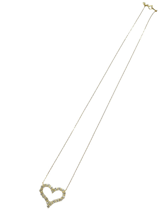 NO BRAND Open Heart Diamond Necklace