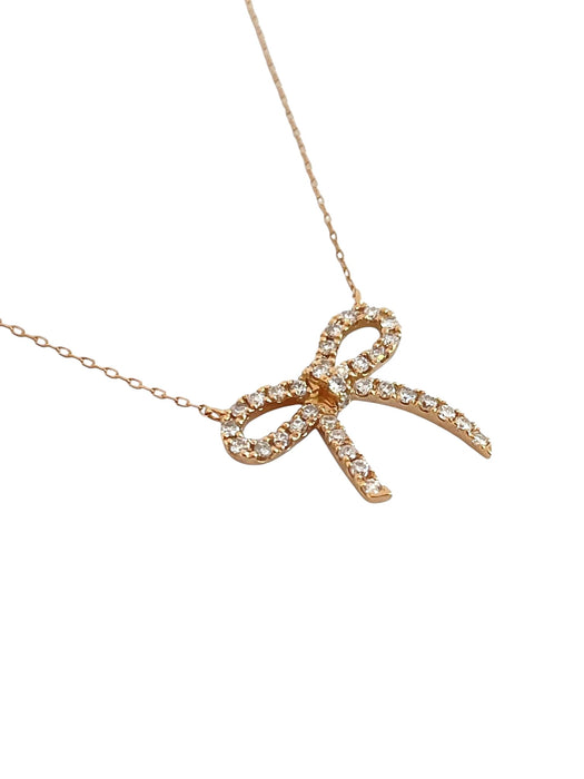 NO BRAND Bow Diamond Necklace