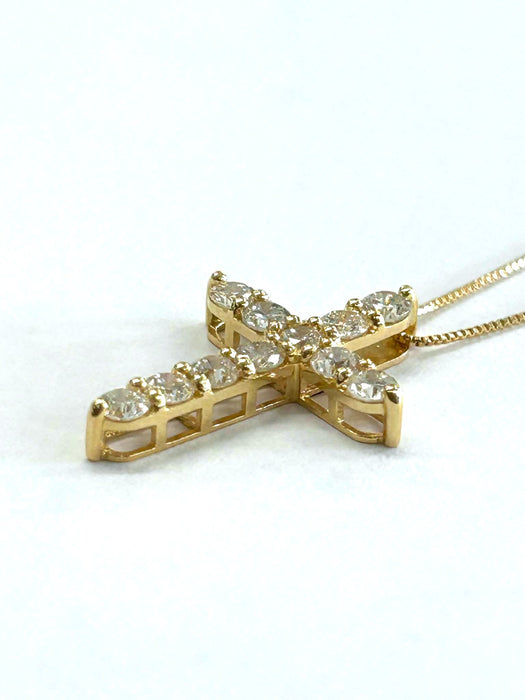 NO BRAND Cross Diamond Necklace