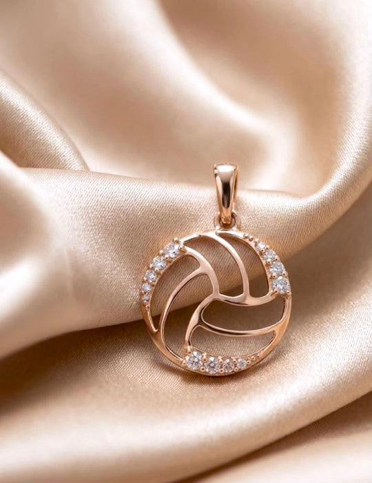 NO BRAND Volleyball Diamond Top Pendant