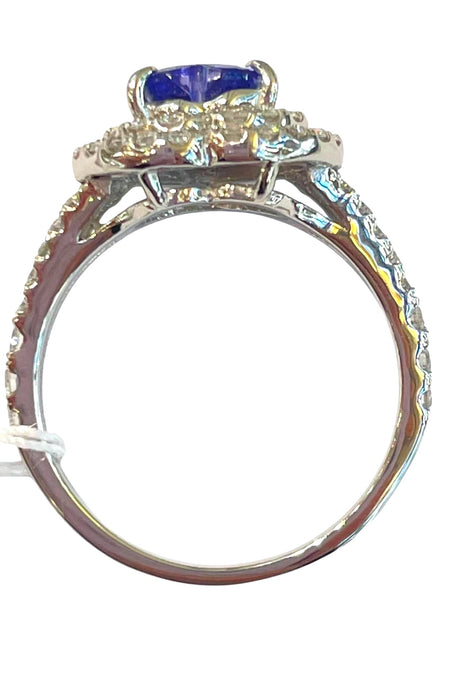NO BRAND Tanzanite Heart Diamond Ring