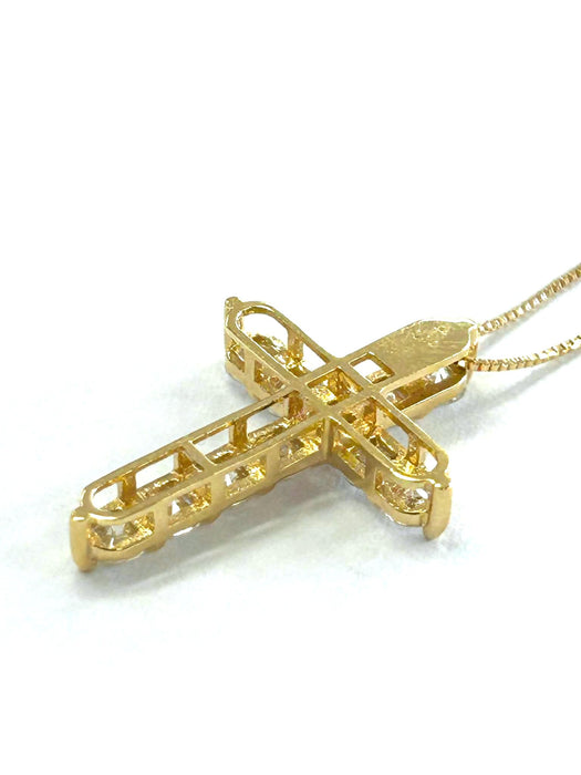 NO BRAND Cross Diamond Necklace