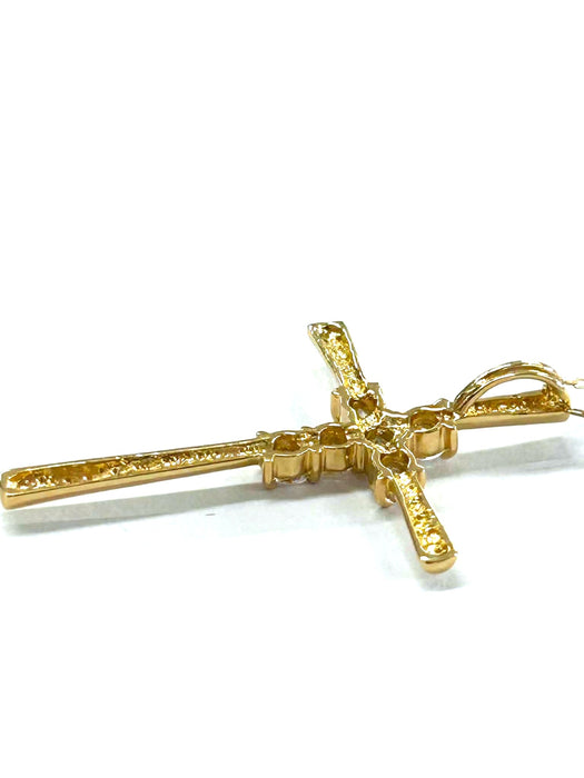 NO BRAND Cross Diamond Necklace