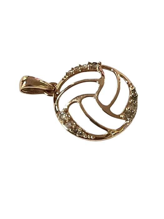 NO BRAND Volleyball Diamond Top Pendant