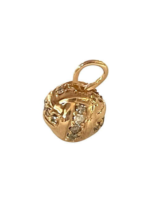 NO BRAND Volleyball Diamond Top Pendant