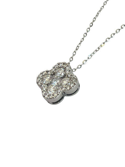 NO BRAND Clover Diamond Necklace