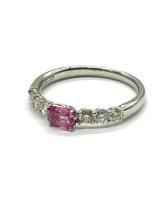 NO BRAND Pink Sapphire Diamond Ring
