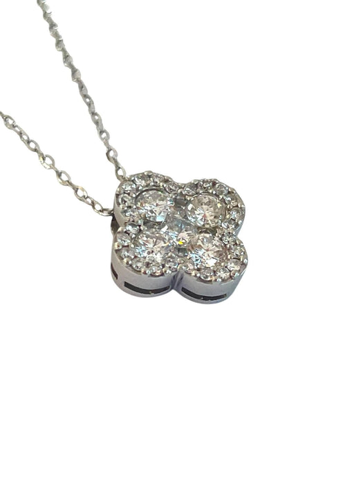 NO BRAND Clover Diamond Necklace