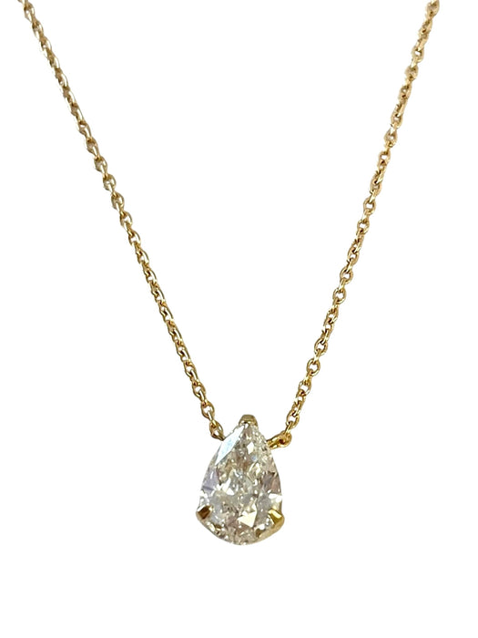 NO BRAND Pear Shape Diamond Necklace