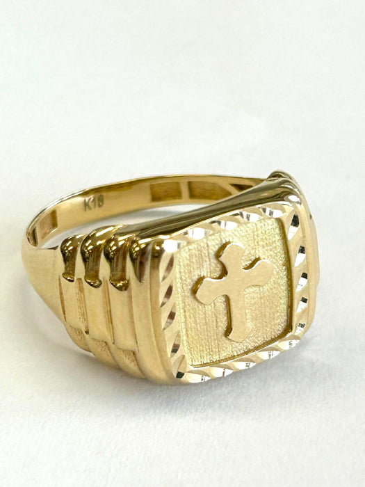 NO BRAND Cross Gold Ring