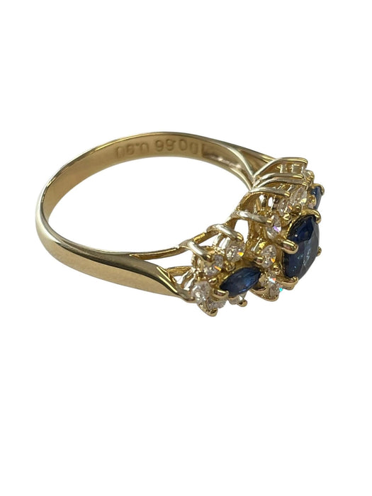 NO BRAND Sapphire Diamond Ring