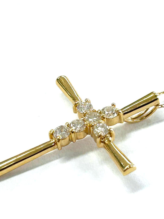 NO BRAND Cross Diamond Necklace