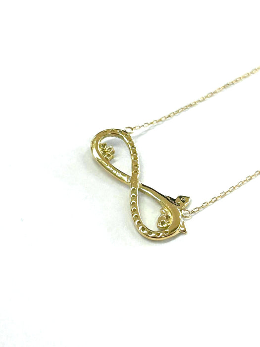 NO BRAND Infinity Butterfly Diamond Necklace