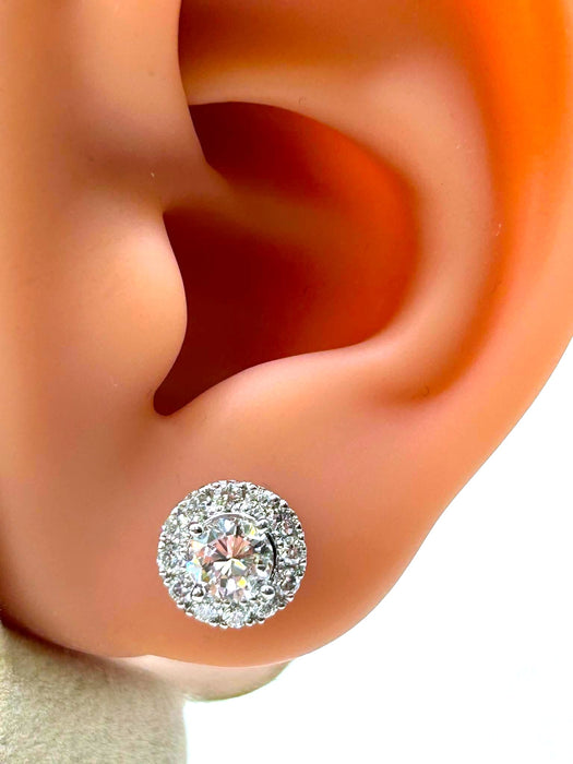 NO BRAND Round Cluster Diamond Earrings