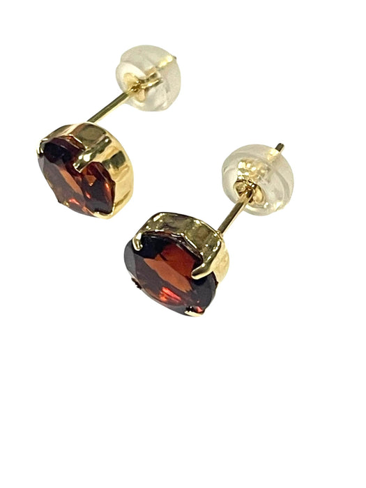 NO BRAND Garnet Stud Earrings