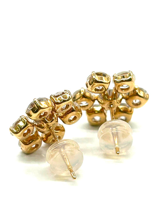 NO BRAND Cluster Diamond Stud Earrings
