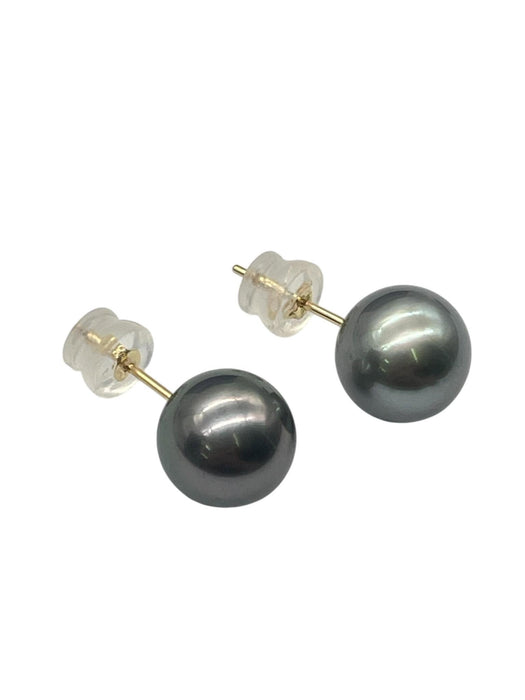 NO BRAND Tahiti Ocean Blue Pearl Stud Earrings