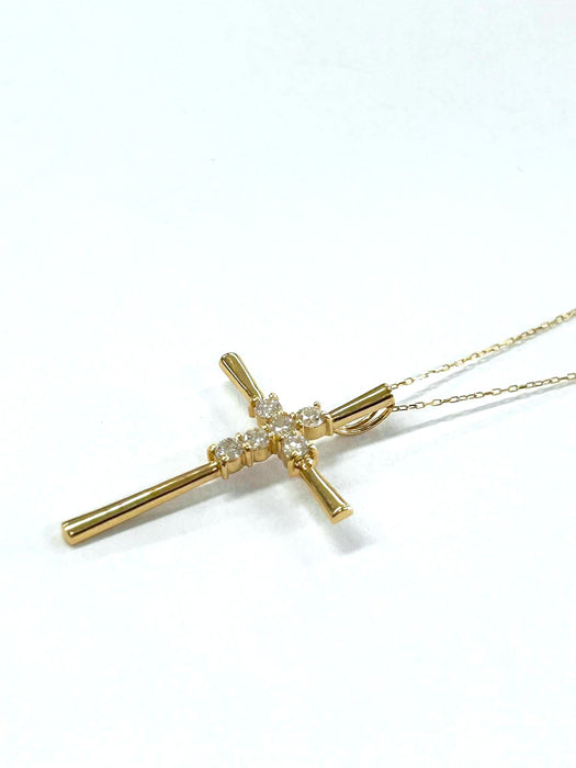 NO BRAND Cross Diamond Necklace