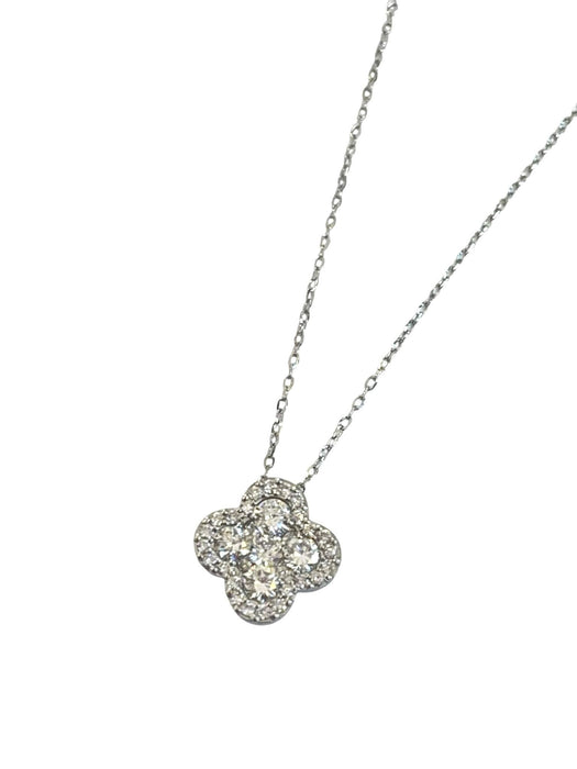 NO BRAND Clover Diamond Necklace