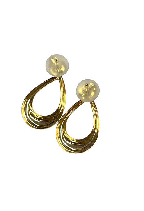 NO BRAND Open Pear Shape Stud Earrings