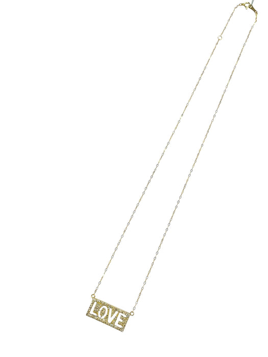 NO BRAND LOVE Graffiti Diamond Necklace