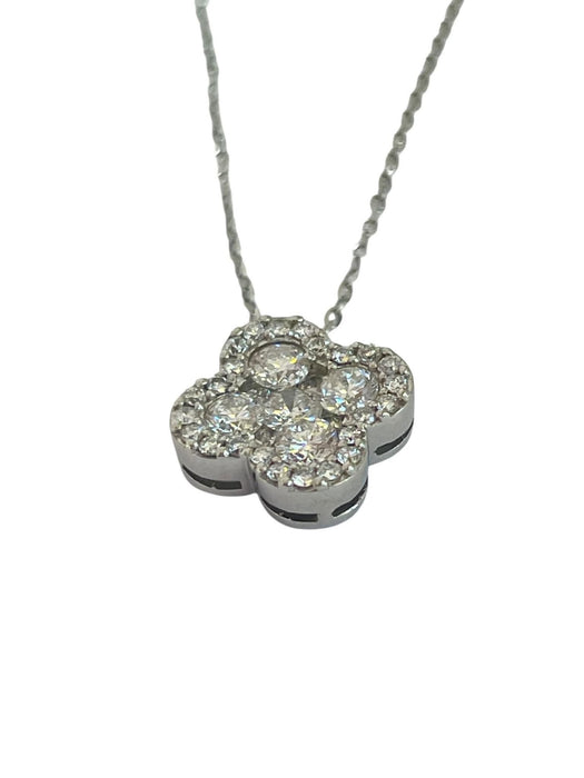 NO BRAND Clover Diamond Necklace