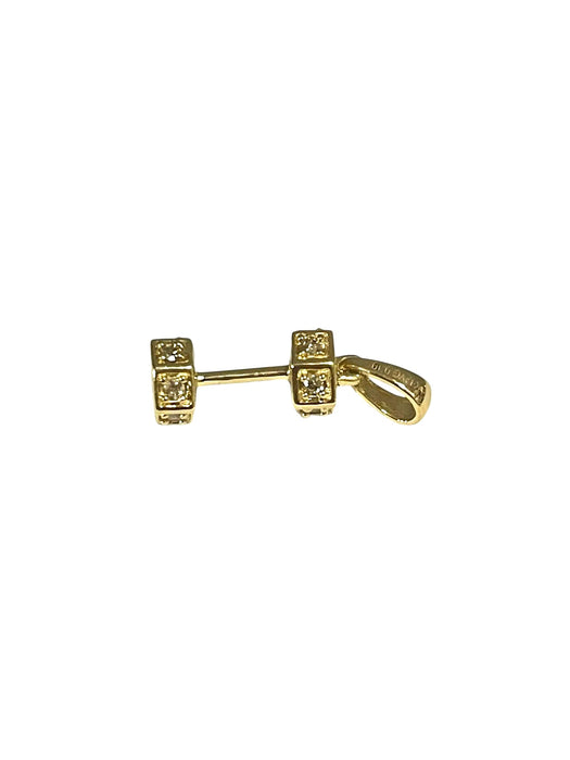 NO BRAND Dumbell Diamond Top Pendant