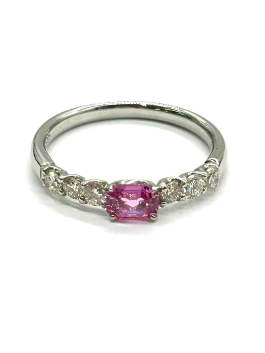 NO BRAND Pink Sapphire Diamond Ring