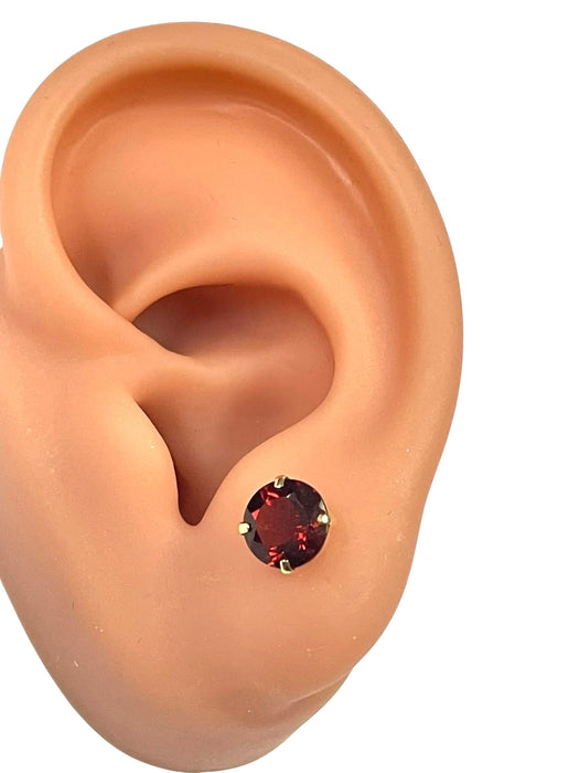 NO BRAND Garnet Stud Earrings