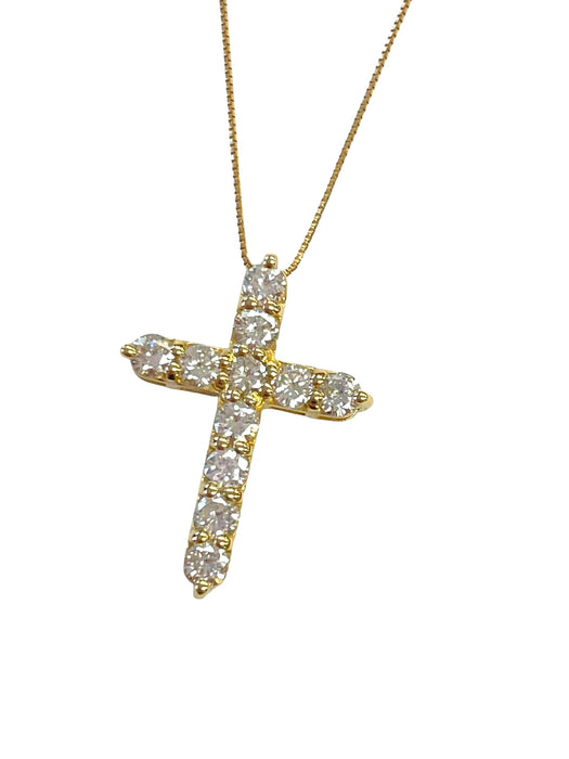 NO BRAND Cross Diamond Necklace