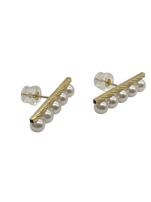 NO BRAND 5P Akoya Pearl Stud Earrings