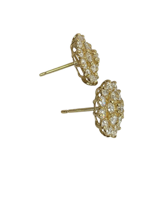 NO BRAND Rositas Cluster Diamond stud Earrings