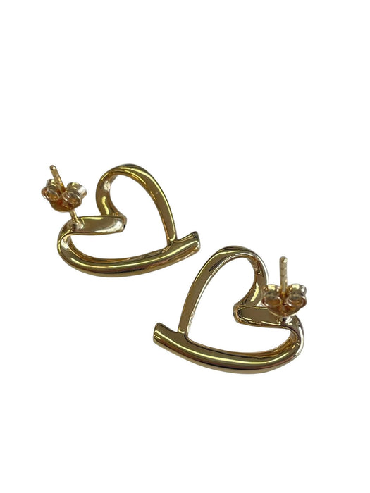 NO BRAND Open Heart Stud Earrings