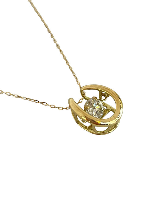 NO BRAND Horseshoe 1P Diamond Necklace