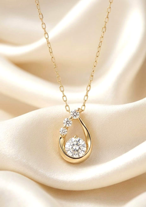 NO BRAND Teardrop Diamond NEcklace