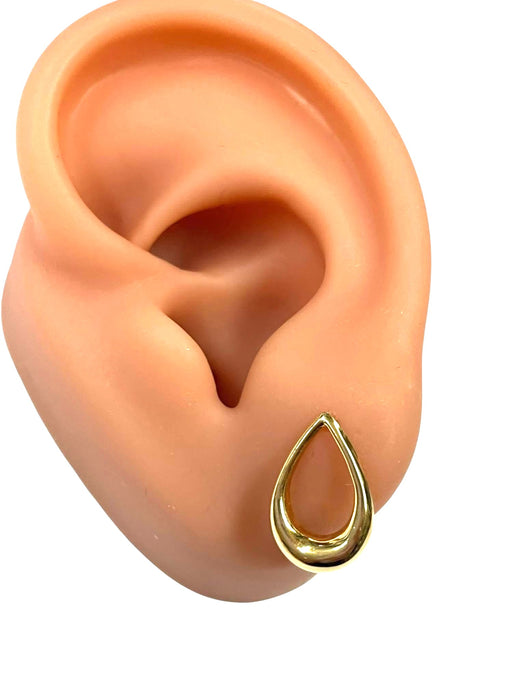 NO BRAND Open Pear Shape Stud Earrings